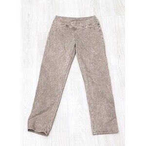 Testimony Lifestyle Women’s Size 6 Taupe Mineral Wash Pull-On Straight Leg Pants